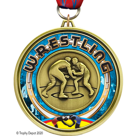 3"  Eclipse Insert Medal - Wrestling - TD Exclusive! [MEL1-WS]
