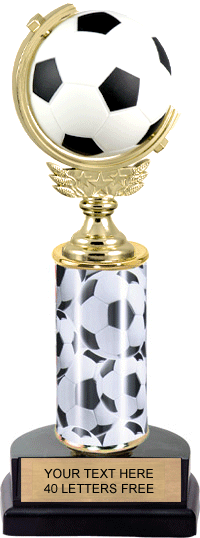Spinning Squeezable Soccer Ball Trophy [TSFB11-SC]