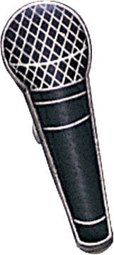 Microphone Enameled Silver Pin [PCM-MC-15]