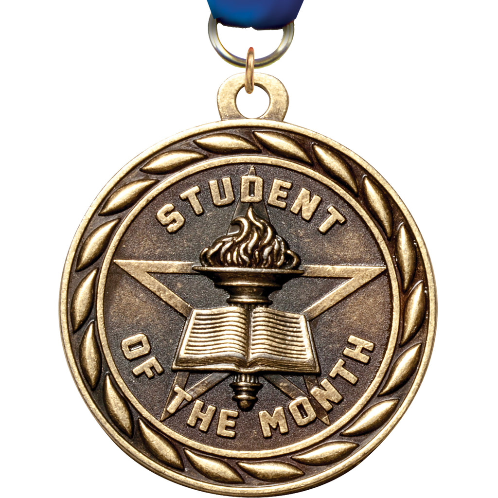 2" Student of The Month Scholastic Medal- Gold [MM3KN2-SOTM]