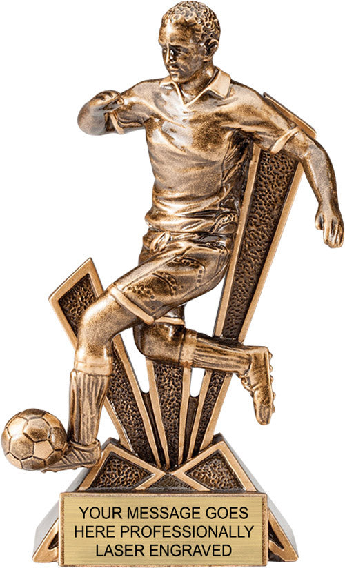 Soccer Male Check Mate - 6.5" Resin Trophy [RMCM6-SCM]