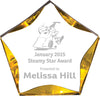 Acrylic Gold & Clear Luminary Star [ALSB7-CLR-G]