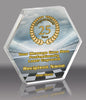 Hexagon Full Color Acrylic Award- 4 inch [AHEX-4-FC-Q]
