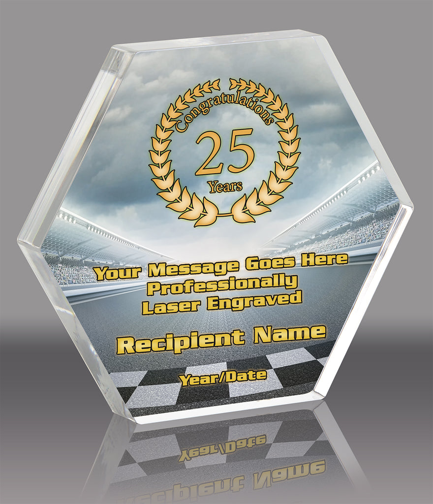 Hexagon Full Color Acrylic Award- 4 inch [AHEX-4-FC-Q]