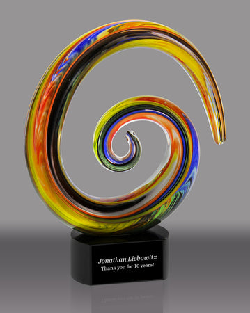 Swirling Curl Art Glass Award [AGJS24]