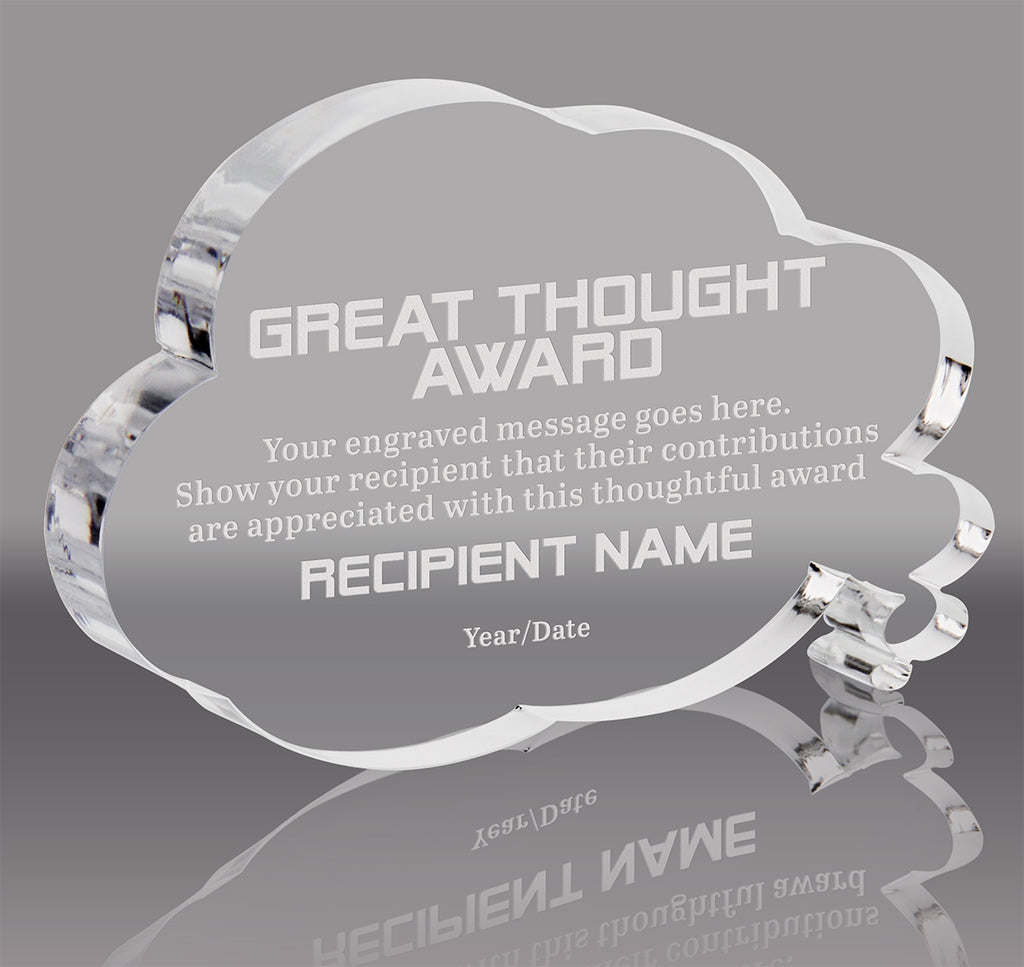 Thought Bubble Acrylic Award- 6x4 [ATHB-64-Q]