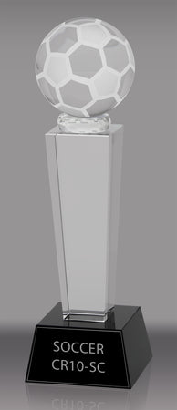 Crystal Soccer Award- 10 inch [CR10-SC-X]