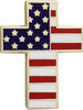 American Flag Cross Enameled Pin [PFLGRL1]