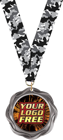 Custom Fusion Insert Medal- Silver [MXPFUS3-S]