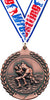 2.75 in Wrestling Wreath Framed Medal- Bronze [M311-WS-B]