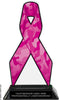Camouflage Pink Ribbon Colorix-T Acrylic Trophy - 8 inch [TACR8-RBN-CMO-PNK-Q]