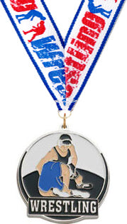 Wrestling Enameled Medal [M2EP-WS-S]