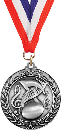 Music Dimensional Medal- Silver [MSW2-MC-S]