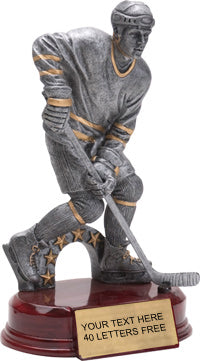 Hockey Silver Resin on Piano Finish Base - Male [SCRF-HKM]