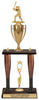 Two Baseball Bat Column Trophy [TBAT22-Bat-10in]