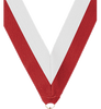 7/8 x 30 in. Red & White Neck Ribbon [NKRB-1014]