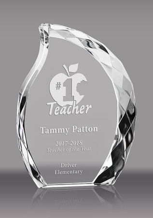 Crystal Faceted Flame Award [CFLM-6-X]