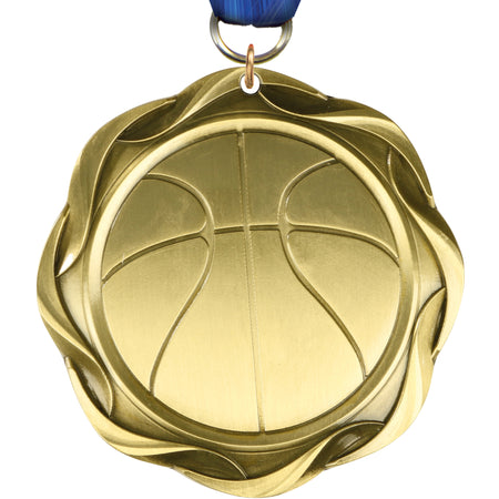 3" Basketball Fusion Diecast Medal [MFUS2-BK]