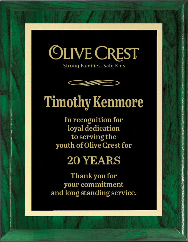 Engraved Full Plate Plaque - 7x9 inch [PM21-7X9]