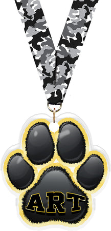 Art Paw Acrylic Medal- 2.75 inch [MACR2-PAW-ART-Q]
