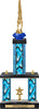 Two-Post Diamond Riser Trophy w/ Rectangle/Oval Center Column [TFDR20]