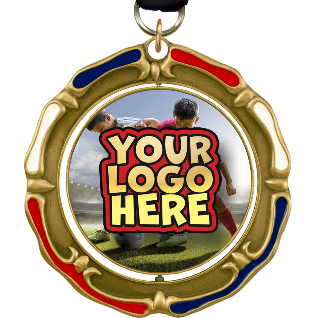 3 inch Custom Spinning RWB Frame Insert Medals [MXS673]