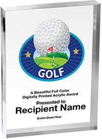 Golf Vibrix Acrylic Award [ACB68V-GL]