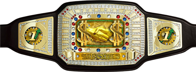 Top Sales Champion Award Belt- Black & Gold [CAB-52-BLK-SAL]