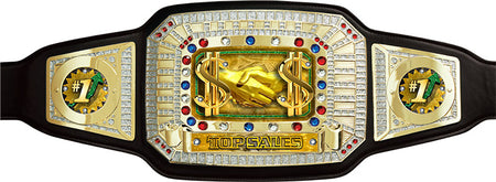 Top Sales Champion Award Belt- Black & Gold [CAB-52-BLK-SAL]
