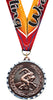 Wrestling Diecast Medal with Diamond Cut Border- Bronze [MM2DC-WS-B]