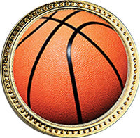 Basketball Round Insert Pin [P78RI-BK1]
