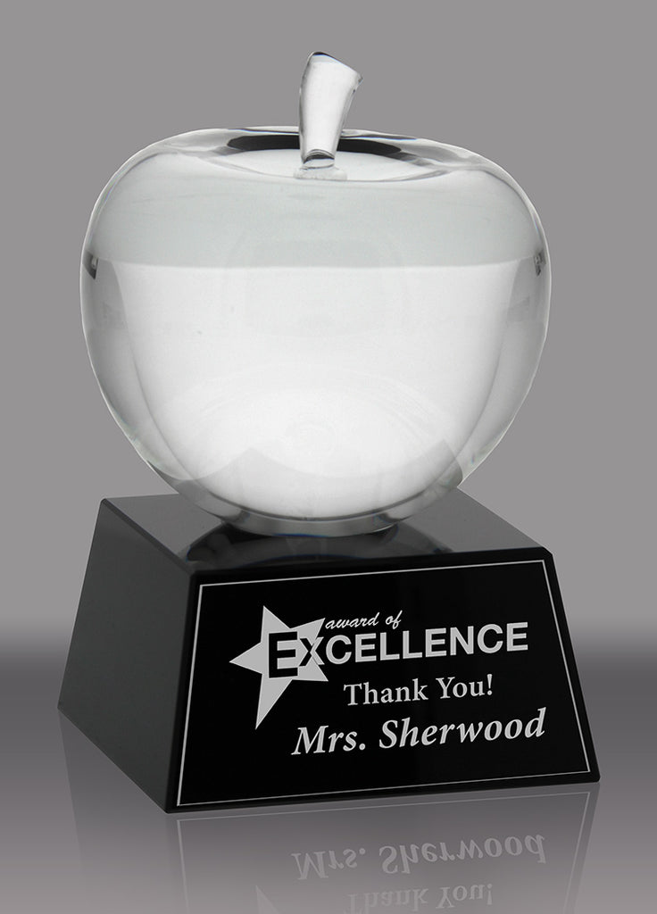 Teachers Pet Crystal Apple Award - 4.75 inch [CALP-5-X]