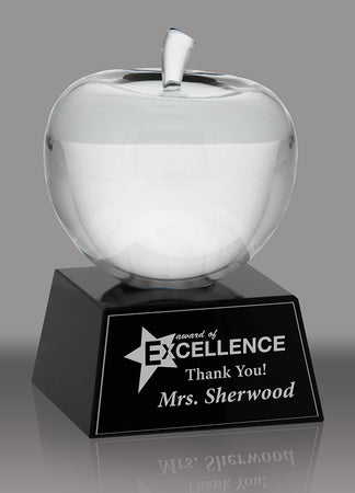 Teachers Pet Crystal Apple Award - 4.75 inch [CALP-5-X]