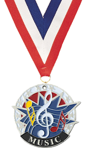 Music Medal USA Sport Medal- Silver [M2USA-MC-S]
