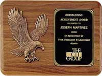 American Walnut 15"x11" Plaque with Bronze Eagle Casting [TD1683]