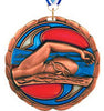 Swimming Epoxy Color Medal - Bronze [MEC2-SW-B]