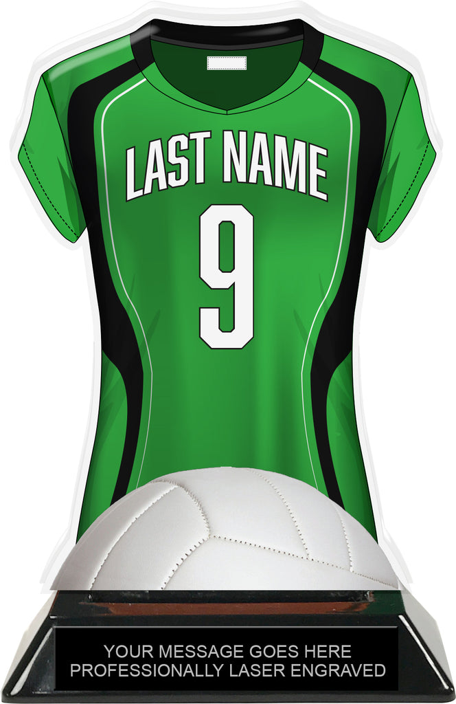 Volleyball Jersey Colorix-T Acrylic Trophy- Green [TACR7-JSY-VB-GRN-Q]