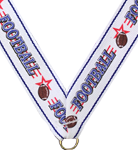 7/8 x 30 in. Football Star Neck Ribbon [NKRB-1052]