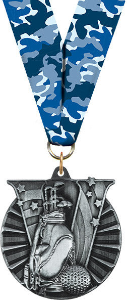 Golf Victory Medal- Silver [MVM2-GL-S]