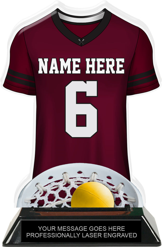 Lacrosse Male Jersey Colorix-T Acrylic Trophy- Maroon [TACR7-JSY-LC-MRN-M-Q]