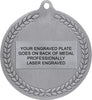 Pinewood Derby Diecast Medal with Diamond Cut Border- Silver [MM2DC-PNWD-S]