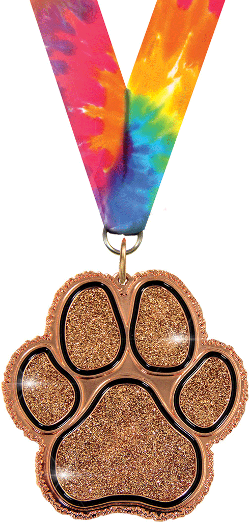 Glitter Paw Medal- Bronze [MGPAW3-B]