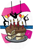 Gymnastics- Birthday Oval Insert [OV-1919]