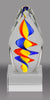 Colorful Egg-Shaped Art Glass Award with Clear Base 6
