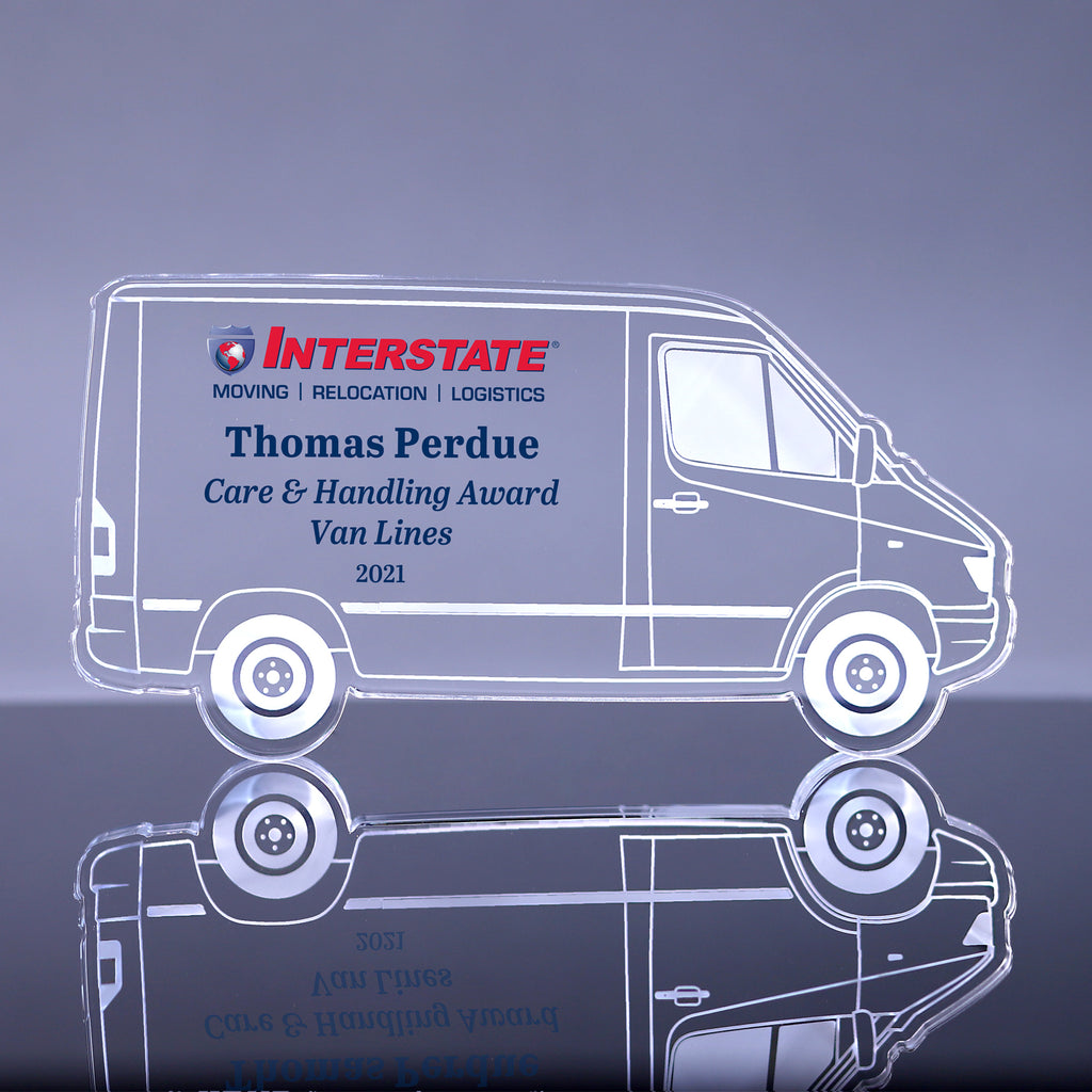 1 inch Thick Acrylic Cargo Van Awards - Color