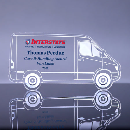 1 inch Thick Acrylic Cargo Van Award - 10 inch Color [A1SPT10-FC-Q]