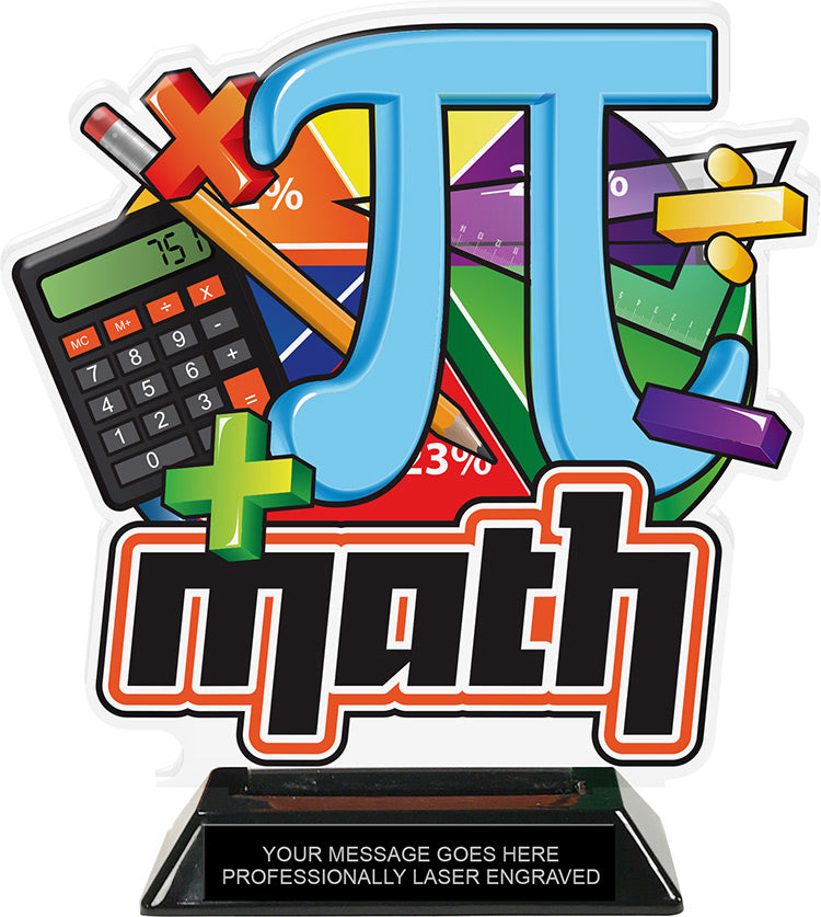 Math Colorix-T Acrylic Trophy- 8.25 inch [TACR8-KN-MT-Q]