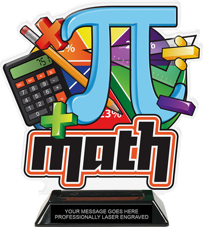 Math Colorix-T Acrylic Trophy- 8.25 inch [TACR8-KN-MT-Q]