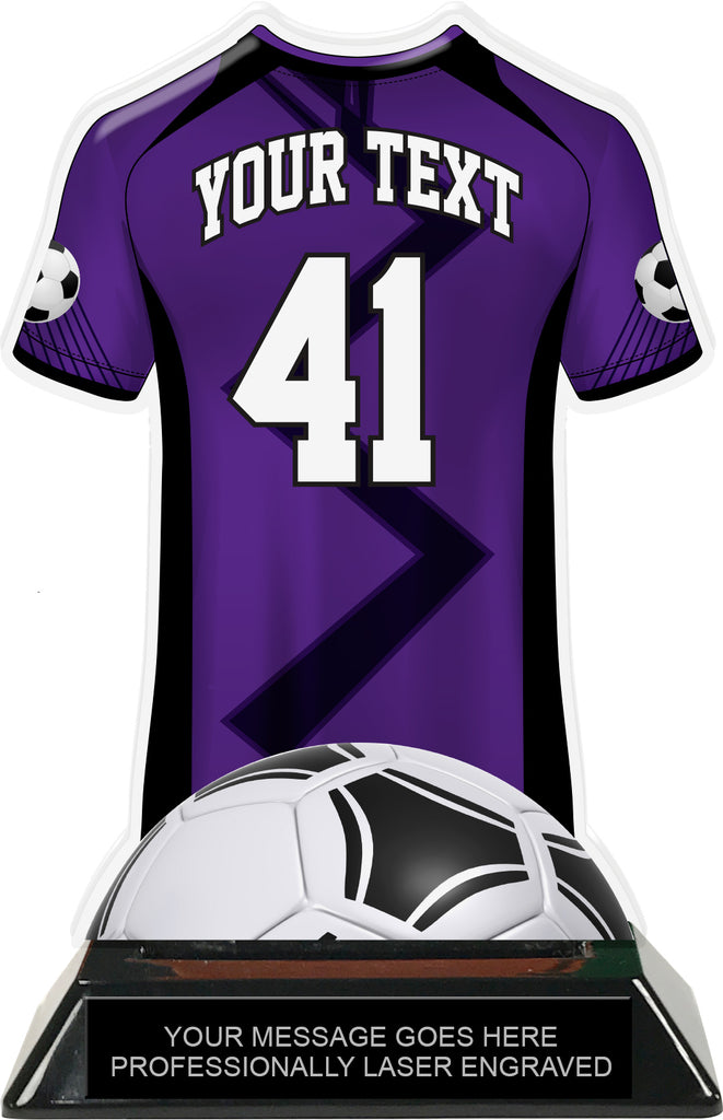 Soccer Jersey Colorix-T Acrylic Trophy- Purple [TACR7-JSY-SC-PRP-Q]
