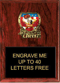 Cheer Sport Shield Plaque [PSHLD810-CH-8-x-10]